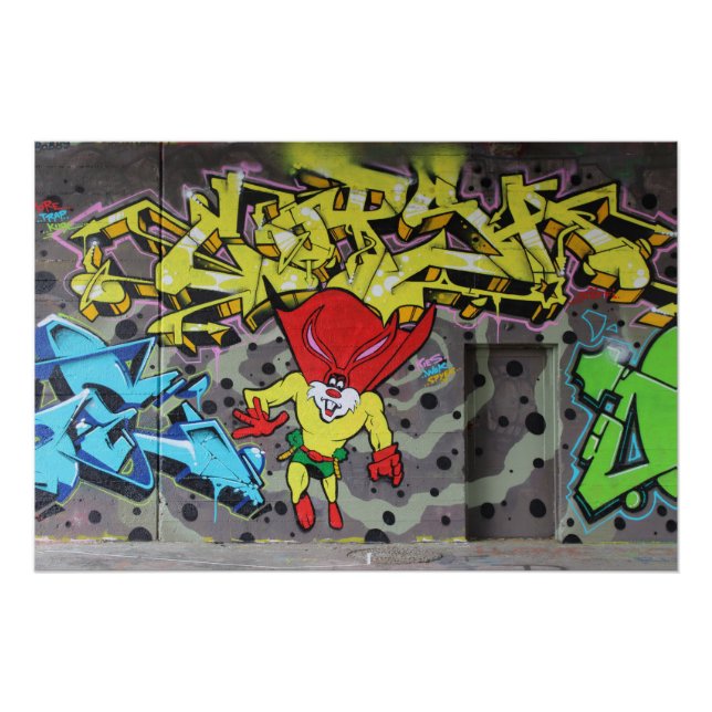 Poster Graffiti Superbunny (Devant)
