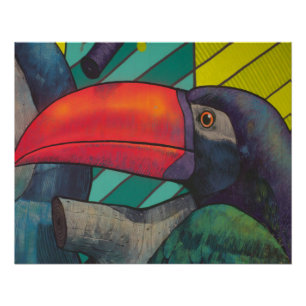 Poster Graffiti Toucan coloré