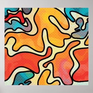 Poster Graffiti urbain : Texture d'art sans transparence.