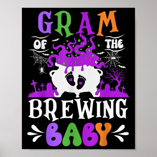 Poster Gram Of The Brewing Baby Grandma To Be Halloween  (Devant)