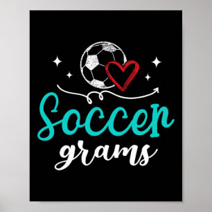 Poster Grammes de foot drôles Grammes de joueur de foot d