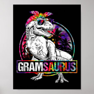 Poster Gramsaurus Dinosaur Gram Saurus Famille Correspond