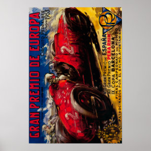 Poster Gran Premio De Europa Vintage PosterEurope