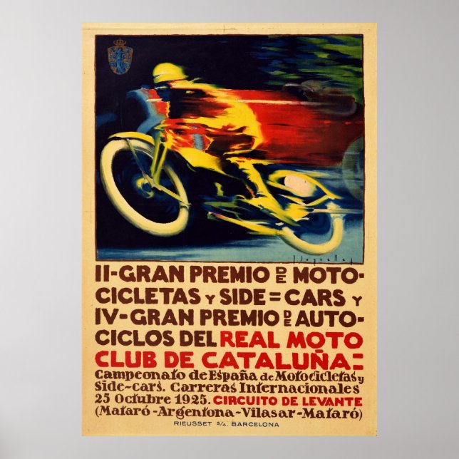 Poster Gran Premio De Moto GP Motorcycle Racing Catalunya (Devant)