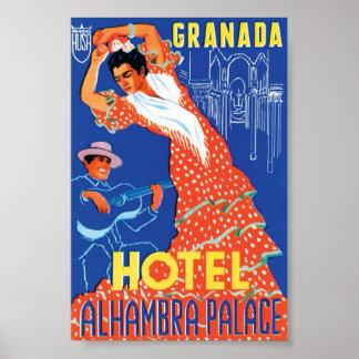 Poster Granada Hotel Alhambra Palace