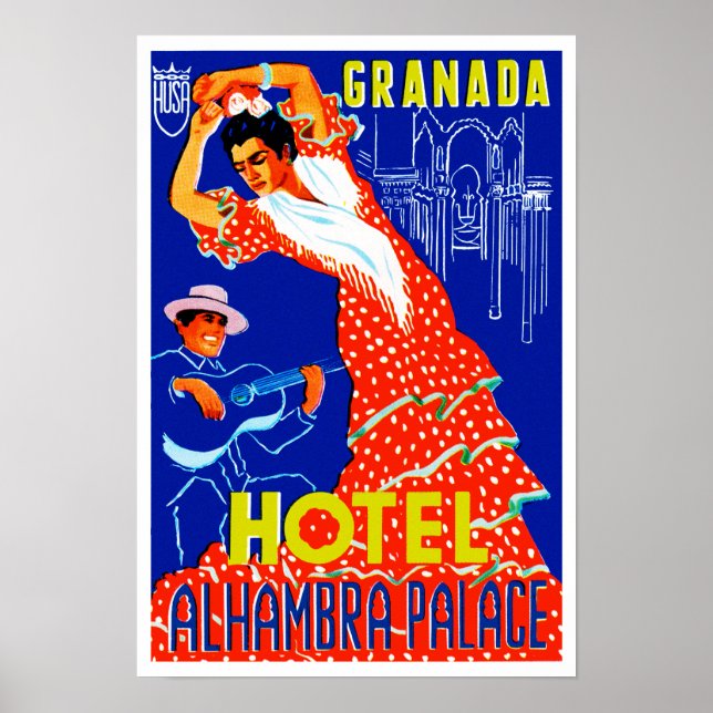 Poster Granada Hotel Alhambra Palace (Devant)