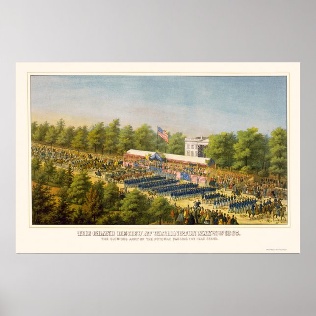 Poster Grand Army Review à Washington, DC 1865 (Devant)