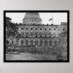 Poster Grand Army Review par le US Capitol 1865