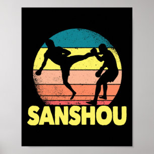 Poster Grand Arts Martiaux de Kickboxing Chinois de Sansh