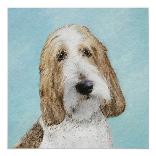 Poster Grand Basset Griffon Vendeen - Art Chien original (Devant)