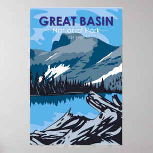 Poster Grand Bassin Parc National Nevada Vintage