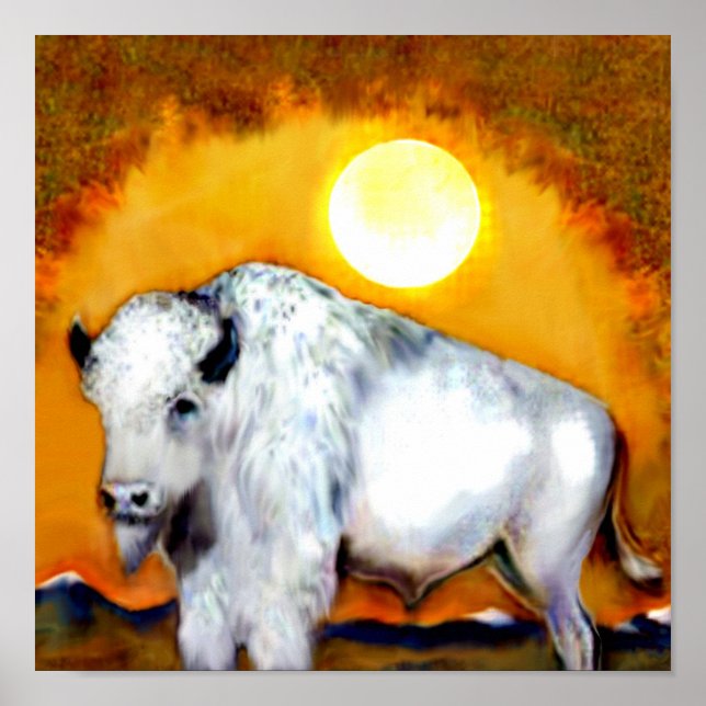 Poster Grand Buffle blanc (Devant)