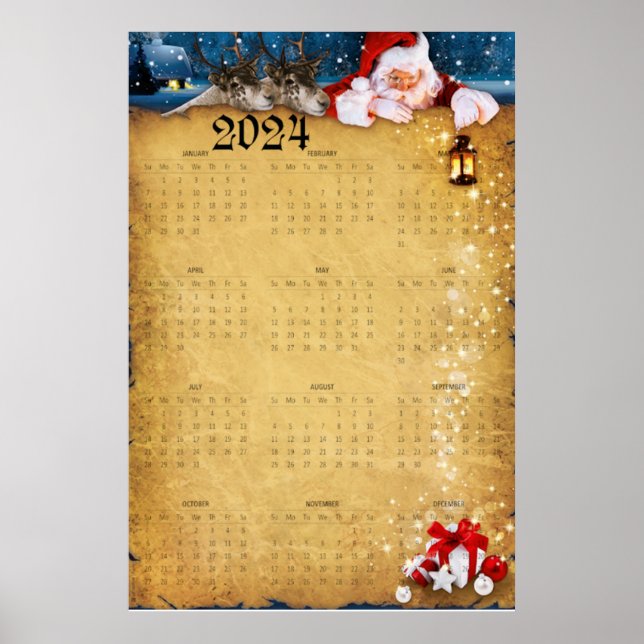 Poster Grand calendrier 2024 (Devant)