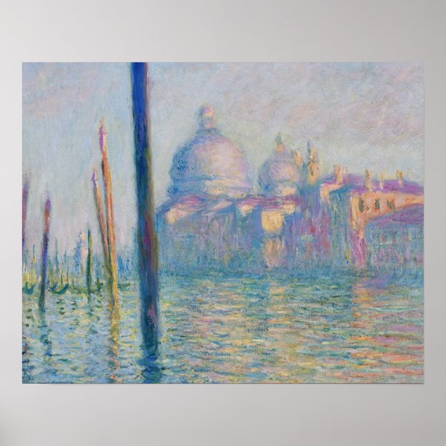 Poster Grand Canal Monet Venise Italie Peinture classique (Devant)