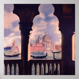 Poster Grand Canal Venise Italie Voyage Artwork