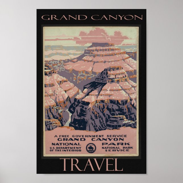 Poster Grand Canyon Arizona Vintage voyage (Devant)