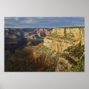 Poster Grand Canyon depuis la rive sud au coucher du sole