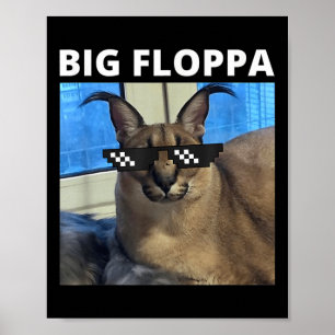 Poster Grand Chat Mème Floppa 