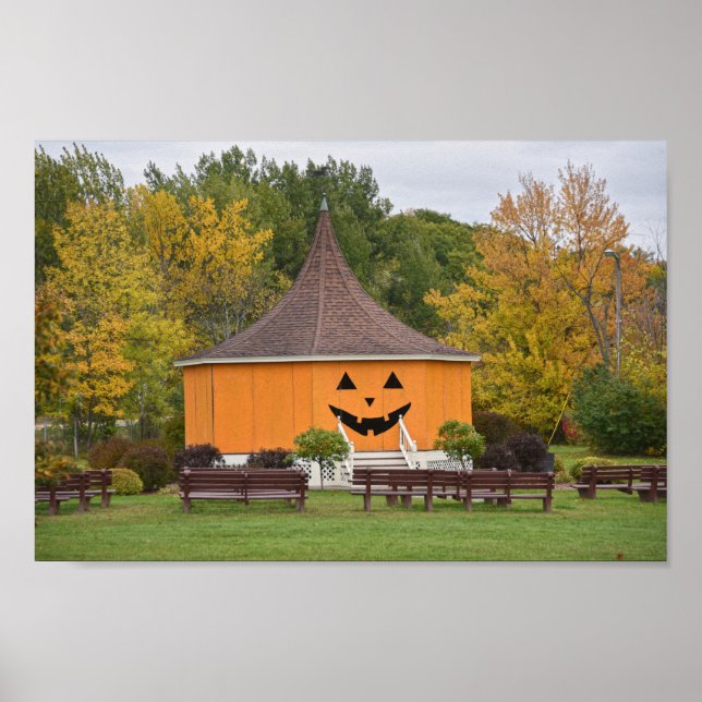 Poster Grand Citrouille Gazebo, Newport, Vermont (Devant)