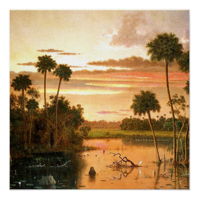 Poster Grand coucher de soleil de Floride, art, (Devant)