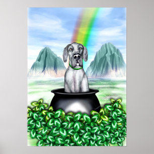 Poster Grand Dane Blue UC Pot O Gold
