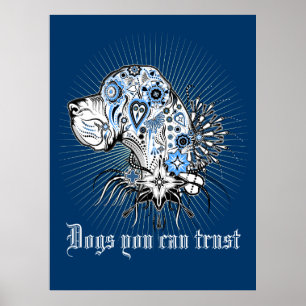 Poster Grand Danois Black Heart