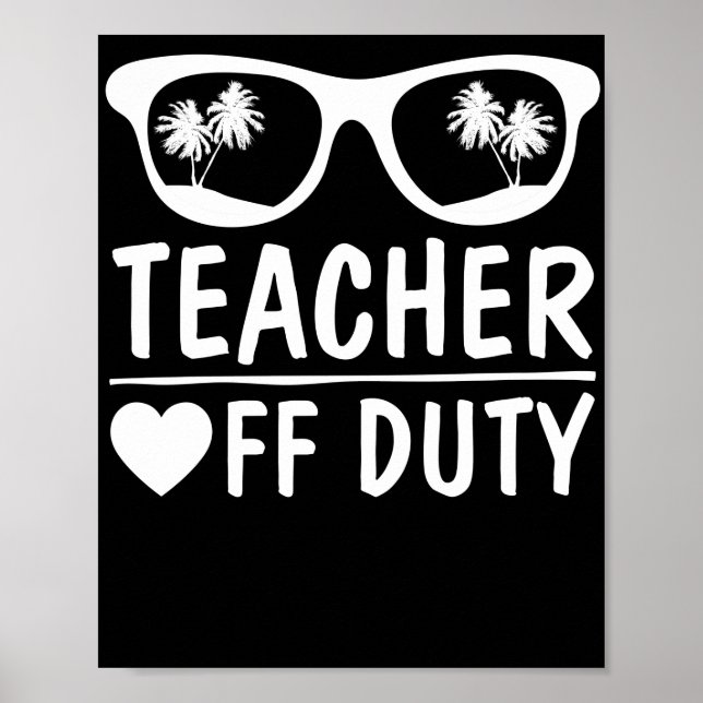 Poster Grand Dernier jour d'école amusant enseignant hors (Devant)