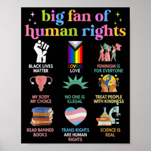 Poster Grand fan de déclaration d'égalité des droits de l