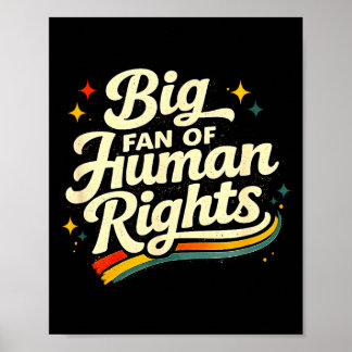 Poster Grand fan des droits de l'homme - T-shirt arc-en-c