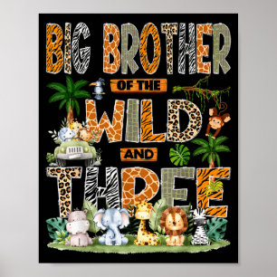 Poster Grand frère de la faune & trois 3e anniversaire S