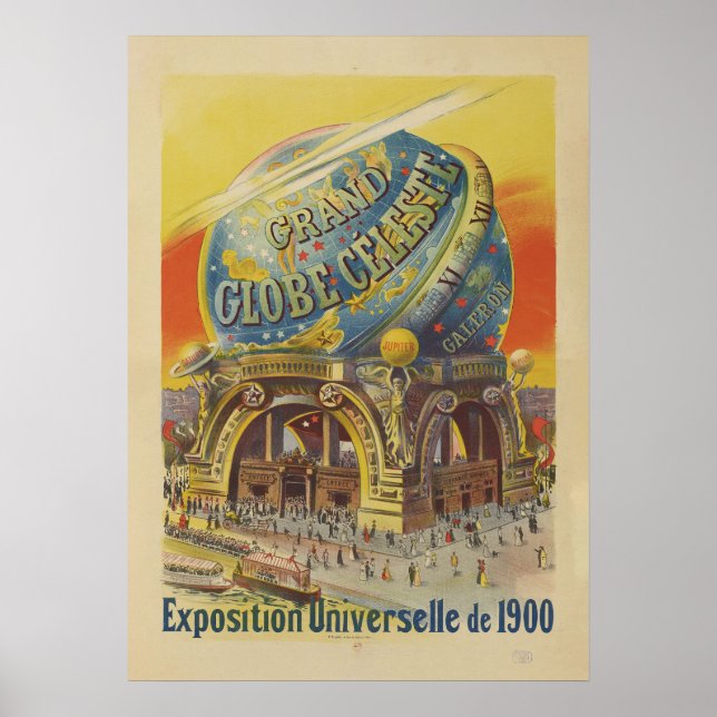 Poster Grand Globe Céleste | Imp. Paul Dupont (Devant)