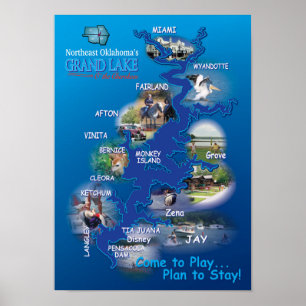 Poster Grand Lake OK carte photo 19