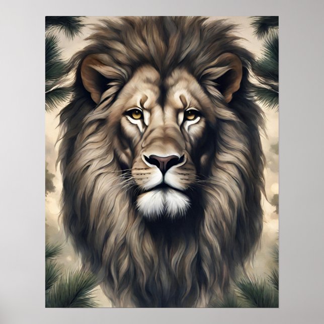 POSTER GRAND LION ART (Devant)