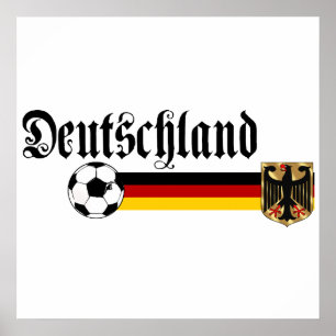 Poster Grand logo de fussball du Deutschland