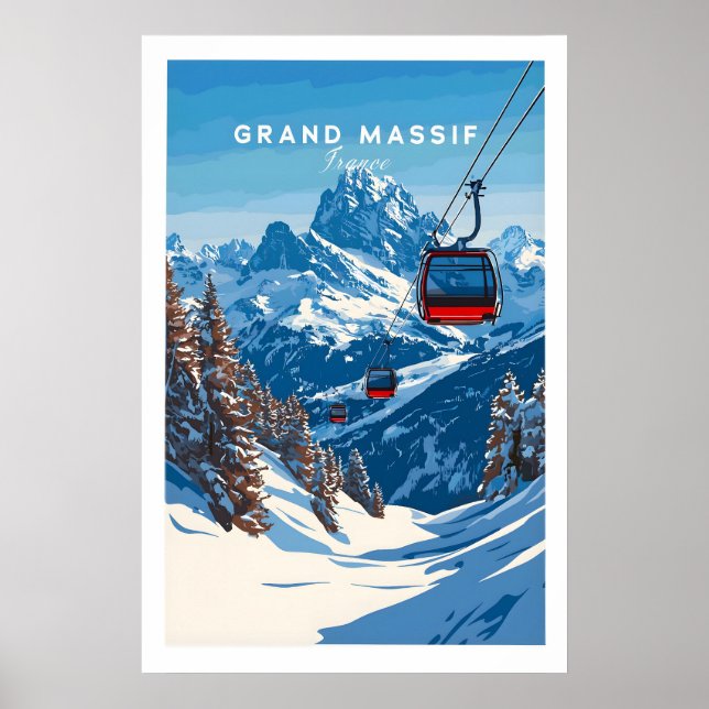 Poster Grand Massif Ski Print 1 (Devant)