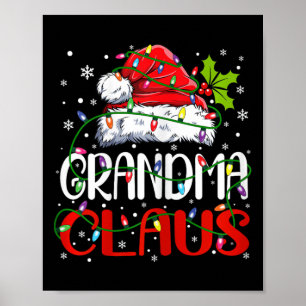 Poster Grand-mère Claus Noël Père Noël Matching Famille N