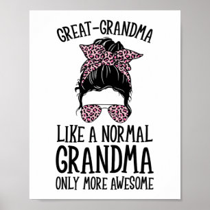 Poster Grand-Mère Comme Une Grand-Mère Normale Seulement 