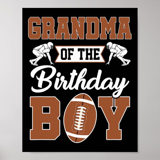 Poster Grand-Mère De La Famille De Fête De Football Boy (Devant)