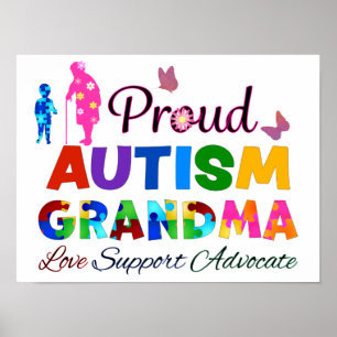 Poster Grand-mère de l'autisme fier