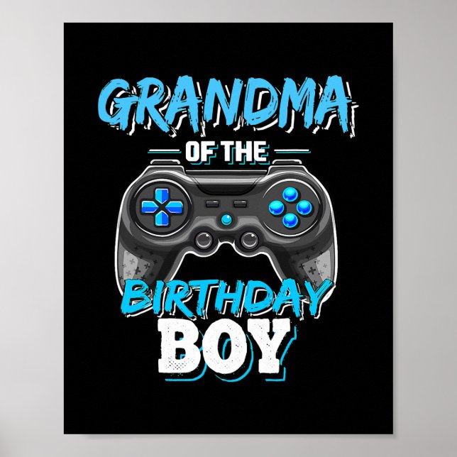 Poster Grand-mère du Birthday Boy Matching Video Game (Devant)