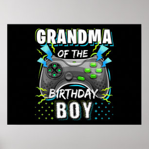 Poster Grand-mère du Birthday Boy Matching Video Game