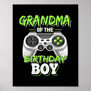 Poster Grand-mère du garçon d'anniversaire correspondant