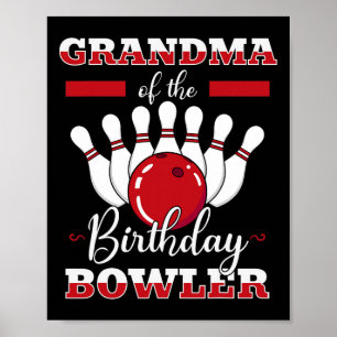 Poster Grand-mère du lanceur d'anniversaire Fête d'annive
