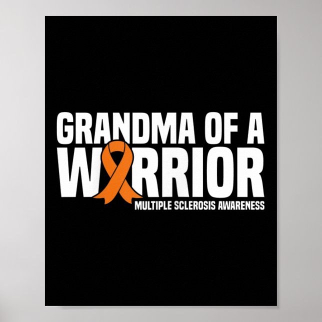 Poster Grand-Mère D'Un Guerrier Mme Sclérose En Plaques (Devant)