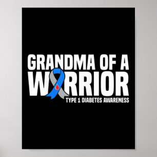 Poster Grand-mère d'un guerrier Type 1 Sensibilisation au