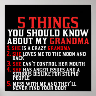 Poster Grand-mère et petits-enfants