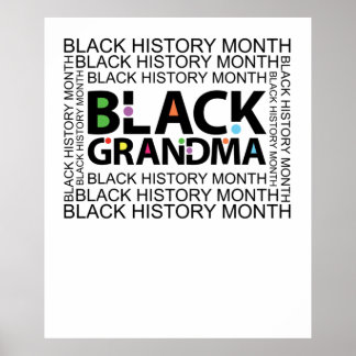 Poster Grand-mère noire Mois de l'histoire noire