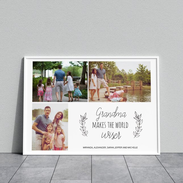Poster Grand-mère ton collage photo grand-parents cadeau  (Créateur téléchargé)