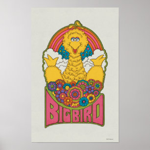 Poster Grand Oiseau Psychédélique
