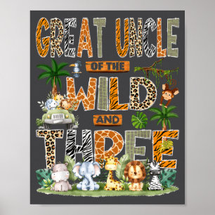 Poster Grand Oncle de la faune &amp; Trois 3e anniversair